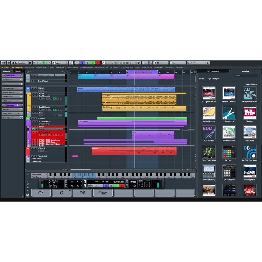 Cubase music production software