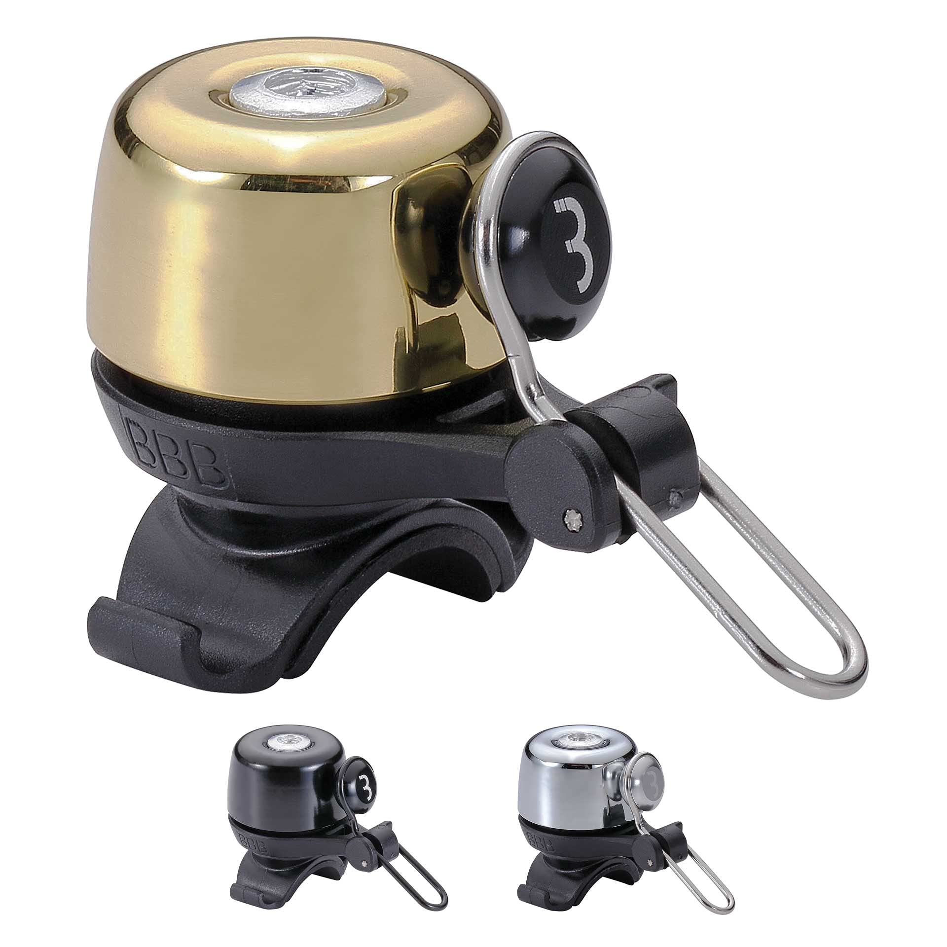 BBB Cycling Noisy BBB-17 Cycling Bicycle Handlebar Sound Bell for Road Mountain and Racing Bikes Adults, Shiny Gold, One Size