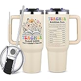 COOWIND Teacher Appreciation Gifts, 40Oz Tumbler With Handle – Christmas, Birthday, Graduation Gifts for Women, Gift to the Teacher from Students