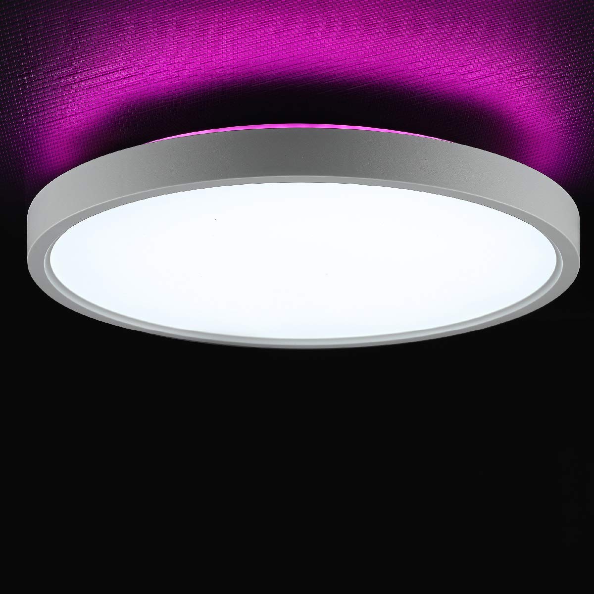 Taloya Led Flush Mount Ceiling Light With Back Ambient Light Pink 12 Inch 24w Round Low Profile Surface Mount Light Fixture For Kids Nursery Girl Room Bedroom Easy Installation Buy Online In