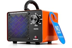 HHGM 148,000mg/h Dual-Fan Ozone Machine Generator High Capacity Ozone Odor Eliminator Odor Removal Air Purifier Ionizer & Deodorizer for Car, Home, Smoke, Pets, Industrial, Basement, Commercial