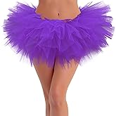 Tutus for Women 5 Layered Adult Tutu Skirts for Women Halloween Tutu for Womens 80s Costume Womens Fully Skirt Tulle Skirt