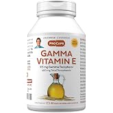 ANDREW LESSMAN ProCaps Gamma Vitamin E Tocopherols 315 mg, 60 Softgels | 400 mg mixed tocopherols with 315 mg Gamma Tocopherol plus Ahiflower Oil for powerful antioxidant support.