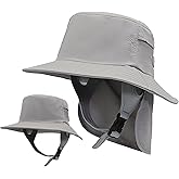 Ducclucc Surf Hat Bucket Beach Sun Hats with Chin Straps for Surfing,Boating,Riding,Watersports Men, Women
