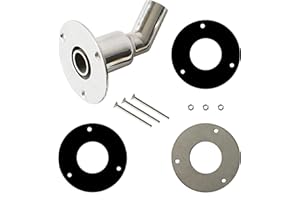 DNB SPORTS DNB Thru Hull Exhaust Skin - 24mm Stainless Steel 316 Tube Pipe Socket Hardware for Diesel Parking Heaters