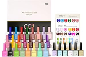 CANNI CC1 30Pcs 9ML Hema-free Gel Nail Polish Set, Black Pink Nude Red Blue Green Gel Polish Kit Color Soak Off LED Nail Gel Polish Set Nail Art Starter Manicure Salon DIY at Home