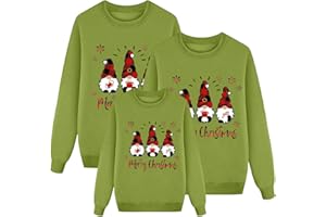 BNisBM Christmas Matching Sweatshirts for Family 2023 Red Classic Xmas Pjs Funny Couples Cute Holiday Pullover Sets