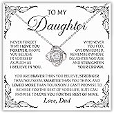 Mapileng o My Daughter Necklace From Dad With Heartfelt Message & Elegant Box, Valentines Gifts For Daughter From Father, Jewelry Gift From Daddy On Birthday, Graduation & More