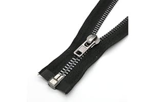 Metal Jacket Zippers #10 27 Inch Black Nickel Separating Zipper,Heavy Duty Zippers Replacement Zipper for Sewing Crafts Jackets Coats Vest Bags Luggage,SHUNLI