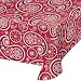 Creative Converting 329662 TABLECOVER PL 54" X 108" AOP RED PAISLEY, 54 x 108, Multicolor