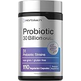 Horb&auml;ach Probiotic 30 Billion CFU | 31 Probiotic Strains | 110 Vegetarian Capsules | Supported by Organic Prebiotic Fiber | Non GMO, Gluten Free