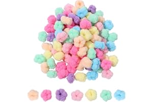 OAOLEER 100PCS Colorful Baby Girl Hair Ties Soft Baby Hair Elastics, Mini Hair Bands Ponytail Holders Hair Rubber Ribbon for 
