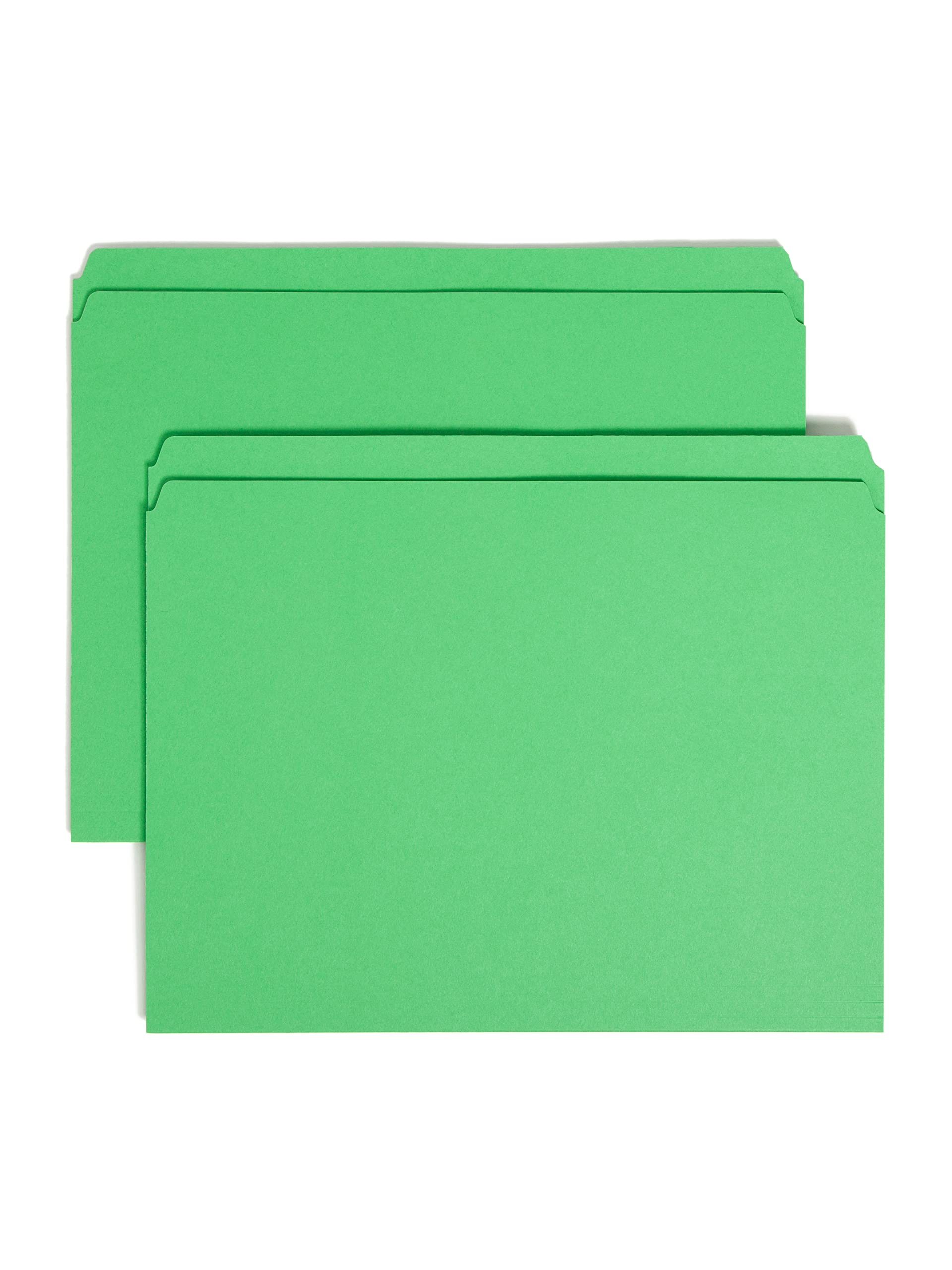 Smead File Folder, Straight Cut, Letter Size, Green, 100 per Box (10939)