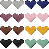 16Pcs Leather Heart Bookmarks,Cute Corner Page Book Marks,Book Accessories for Kids Women Book Lovers Teachers,Handmade Reading Gifts (16 PCS)