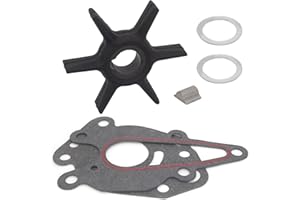 QuickMariner 42038Q02 Water Pump Impeller Service Kit for Mercury Marine Force 6 8 9.9 15 HP Outboard Motor Replacement 47-42038-2 47-420381 47-42038Q02 Sierra 18-3062 with Key and Gasket