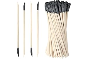 AHQiZFX 50 Pack Sanding Sticks, Matchsticks Sanding Twigs Fine Detailing Sanding Sticks for Tight Spaces Wood Plastic Models Wood Hobby 280 Grit, 5.4 x 0.2 Inch
