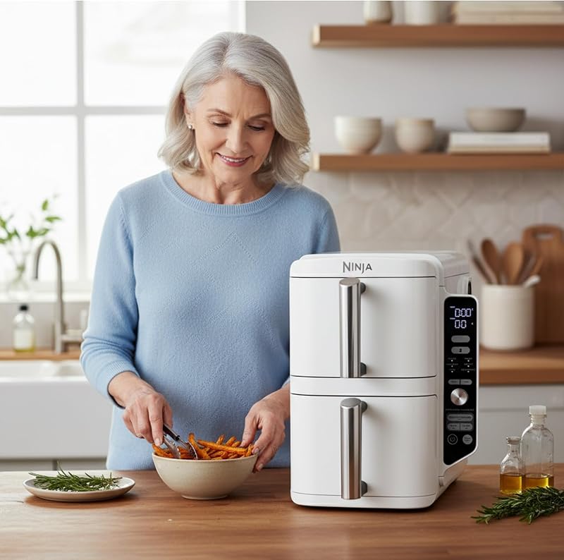 SL400EUWH Doppel XL Doppel-Heißluftfritteuse - weiß