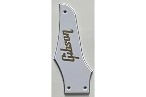 DTYBERXZ For Fit Gibson Firebird Gold "Logo"Truss Rod Cover Guitar Pickguard (3 Ply White)