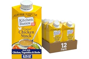 Kitchen Basics Original Chicken Stock, 8.25 oz Carton (Pack of 12) Pantry Staple for Homemade Recipes, Perfect for Gravy or Side Dishes