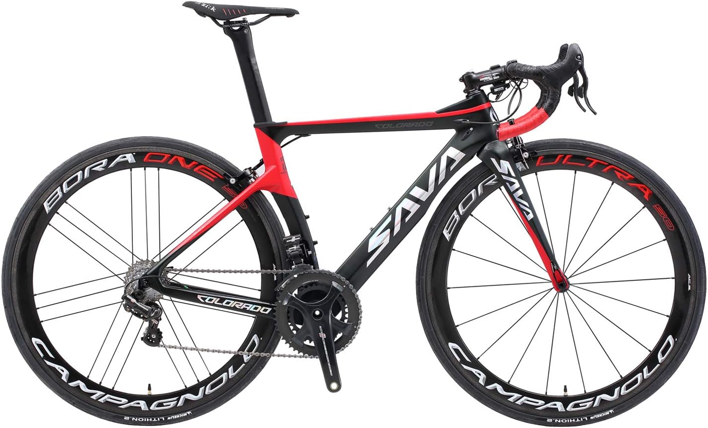 SAVADECK Phantom9.0 700C Carbon Fiber Road Bike Cycling Bicycle with Campagnolo Record EPS 22 Speed Electronic Groupset