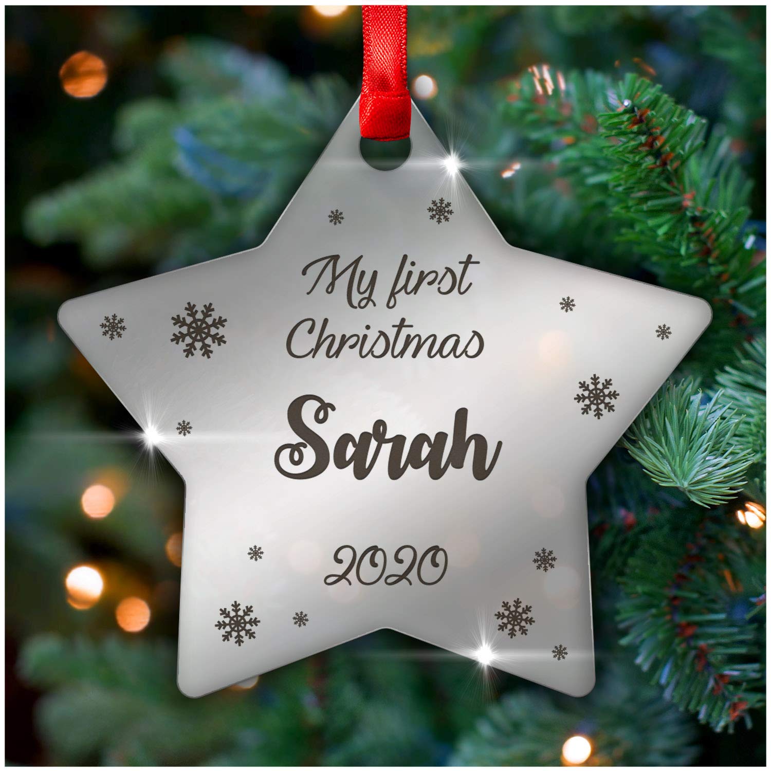 personalised baby first christmas tree decorations