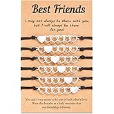 Tarsus 2/3/4/5/6 Pcs Best Friend Bracelets Bff Matching Heart Bracelet Best Friend Friendship Gifts for Women Friends Girls Teen