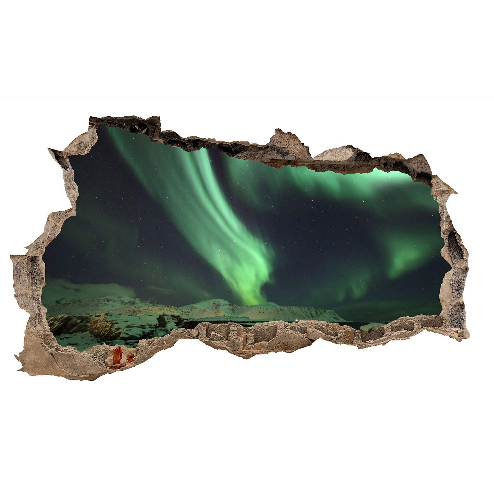 Car Bedroom Living Room Wall Sticker Decal Hole in the Wall