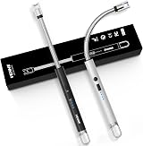 VEHHE Candle Lighter 2 Pack Rechargeable with LED Display 360° Neck Black Silver view 1