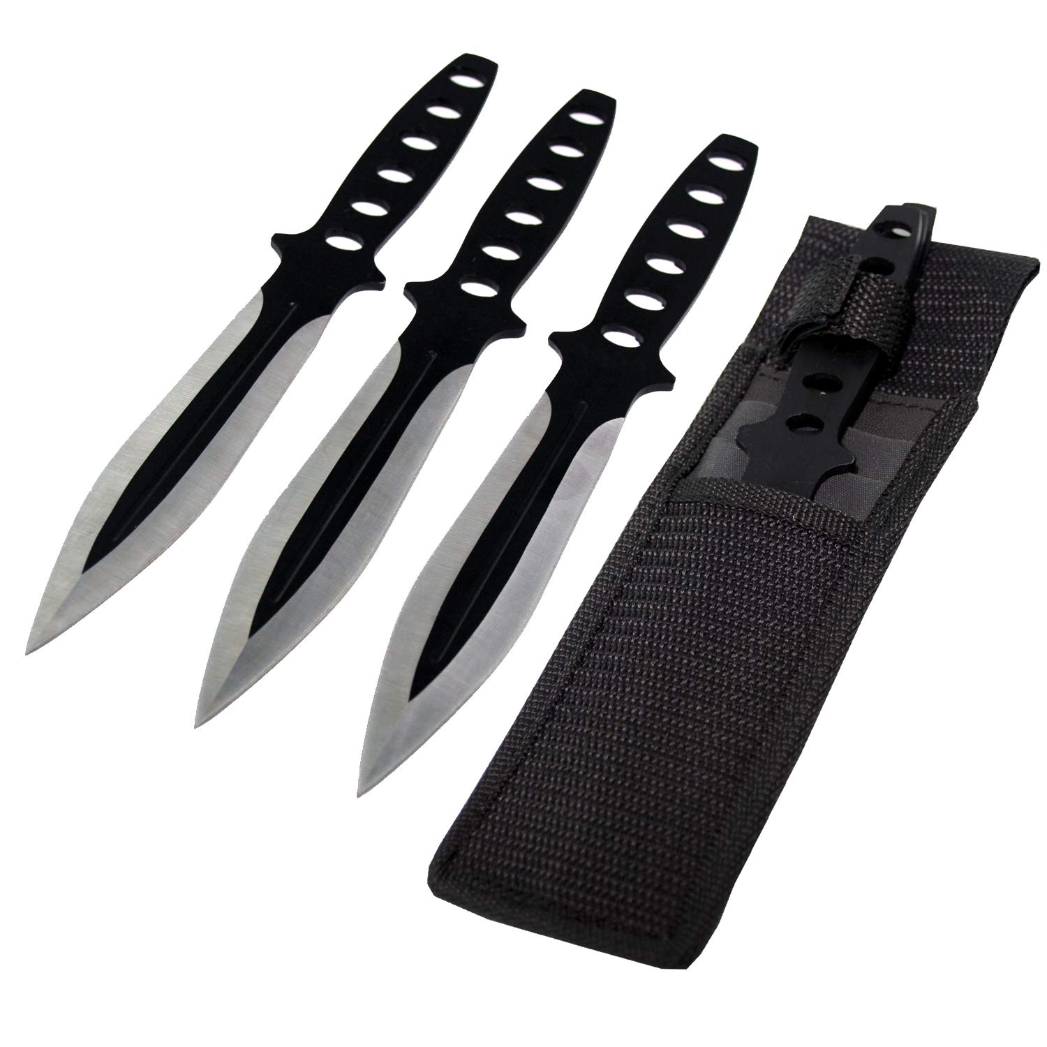 Ace Martial Arts Supply Ninja Stealth Throwing Knives with Nylon Case