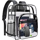 SDFGHG Clear Backpack,Sturdy Shape Heavy Duty Large Clear Backpack,Transparent Casual Backpacks,for Stadium,Work, Travel (C-Clear)