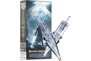 PFARRER Tattoo Needles Cartridge #10 Bugpin 9 Round Liner X-Taper 20PCS with Membrane Professional Disposable EN01P-20-1009RL