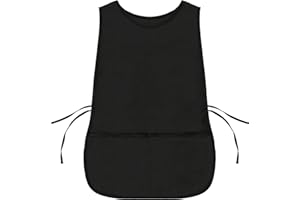 DALIX Cobbler Apron 2 Pockets Smock Regular 28.5" x 18.5" Black