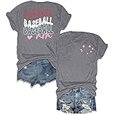 Pingyongchang Hey Batter Swing Tee Shirt Cute Baseball T-Shirt Women Graphic Letter Print Casual Short Sleeve Sports Shirts