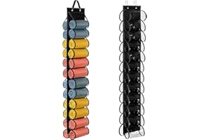 Lirex Hanging Yoga Legging Storage Organizer with 24 Pockets, Foldable Oxford Cloth Hanging Closet Organizer Shirts Jeans Storage Hanger Socks Holder for Family Closet Bedroom, Black