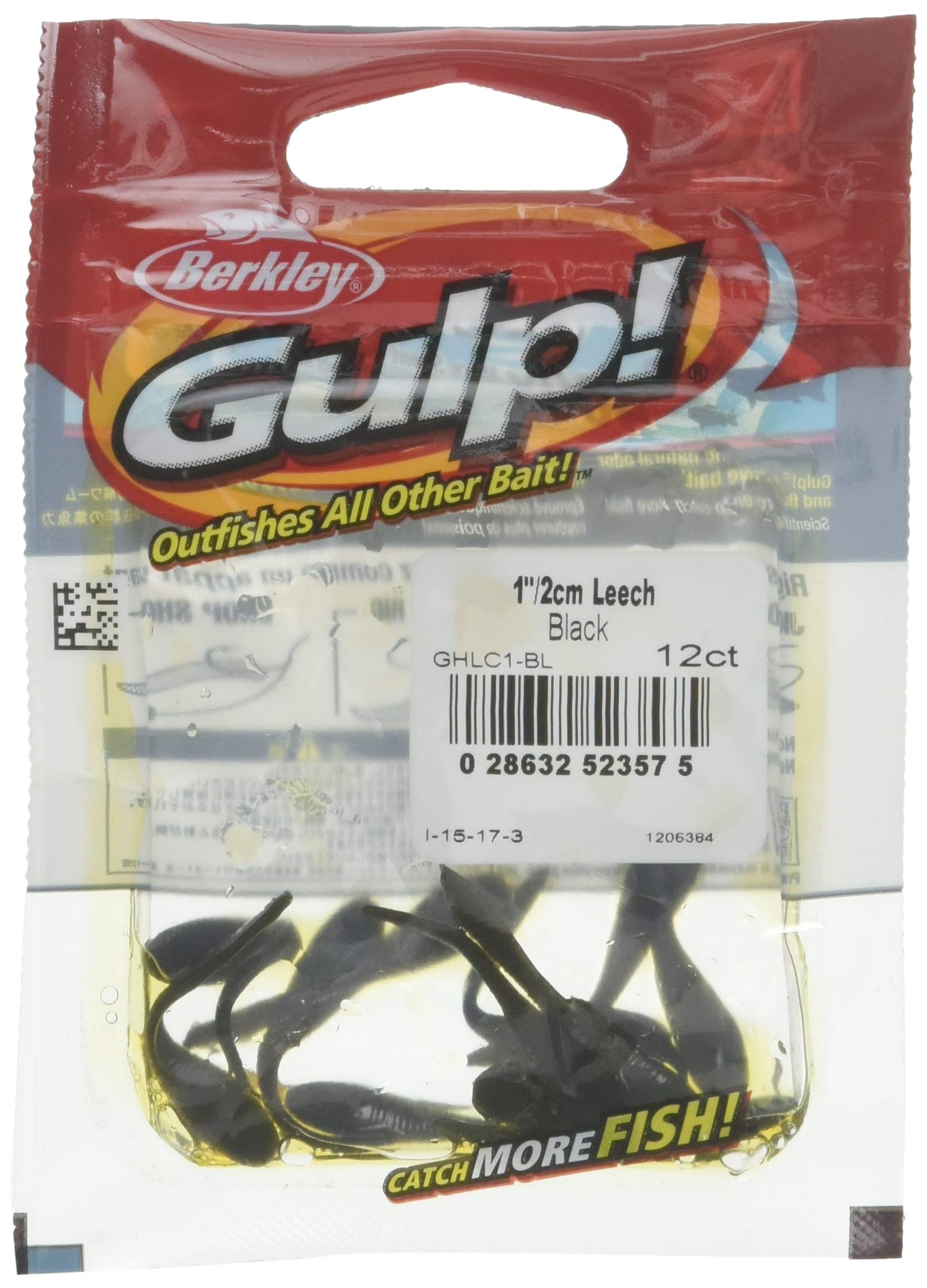 Berkley Gulp!® Leech, 1", Black