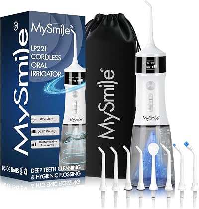 MySmile LP221 UVC Sterilizable Cordless Water Flosser Pearl White
