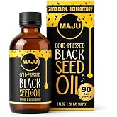 MAJU Black Seed Oil - High Thymoquinone, Wild Turkish Harvest, Cold-Pressed, 100% Black Cumin Seed Oil, Liquid Pure Blackseed, Glass Bottle, 8 oz