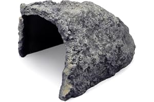 GENERIC Rock Cave Habitat Hidden for Reptile and Amphibians.Terrarium & Aquarium Decor, Reptile hideout Hide Cave, Perfect for Bearded Dragons,Lizards,Snakes,Turtles,Geckos,Tortoises,Small Animals -Large Size