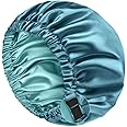 YANIBEST Silk Bonnet Satin Bonnet for Sleeping Women and Men, Adjustable Double Layer Hair Bonnet for Curly Braids Hair