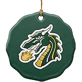 GRAPHICS & MORE Tiffin University Primary Logo Porcelain Scalloped Holiday Christmas Tree Ornament - 2.8" (7.1 cm)