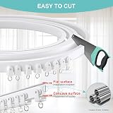 Dyna-Living 16.4ft Flexible Curtain Track Curved Ceiling Mount Bay Window view 8