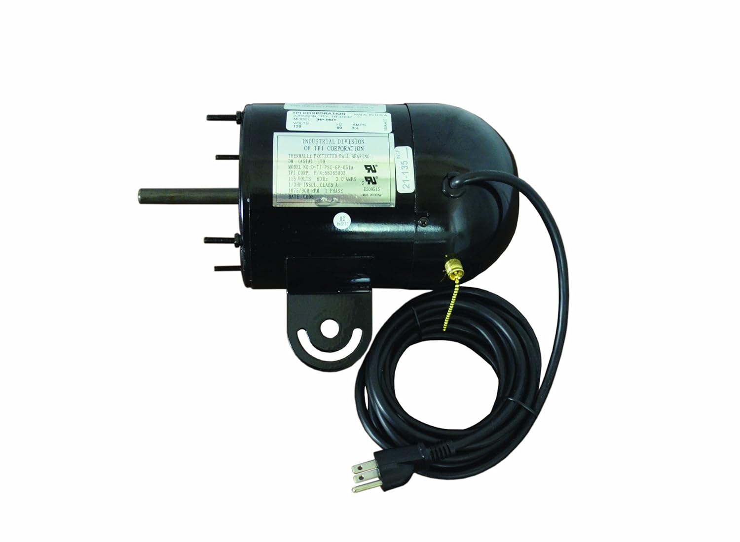 TPI Corporation IHP-MOT High Performance Industrial Motor for Circulators, Single Phase, 120 Volt
