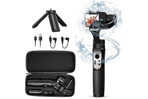 3-Axis Gimbal Stabilizer Handheld for GoPro 8 Action Camera W/Tripod Mount Water-Resistance Wireless Control for GoPro Hero 8,7,6,5,4 DJI Osmo Action,Sony RX0 – hohem iSteady Pro3