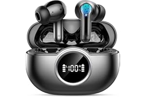 RINSMOLA Wireless Earbuds Bluetooth 5.4 Headphones, 2025 Deep Bass Hi-Fi Stereo Ear Buds, 4 ENC Noise Cancelling Mic, 36Hrs USB-C in-Ear Earphone, IP7 Waterproof Sport Workout for Laptop Pad Android iOS Phone