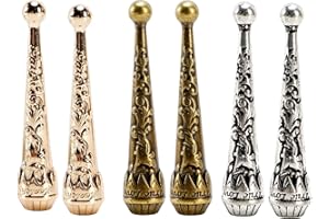 Darunfa 6Pcs Bolo Tie Tips Replacement End Caps for Men Antique Gold Antique Bronze Silver