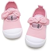 GENGASUN Toddler Girl's Canvas Sneakers Bowknot Mary Jane Flat Shoes for Kids School Uniform Shoes Dress Shoes…