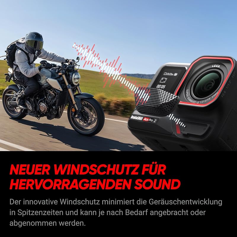 Ace Pro 2 Nachtschwarz - 8K Action-Cam mit Leica Objektiv