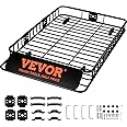 VEVOR Roof Rack Cargo Basket, 64" x 39" x 6" Rooftop Cargo Carrier with Extension, Heavy-Duty Steel 200 LBS Capacity Universal Roof Rack Basket, Luggage Holder for SUV, Truck