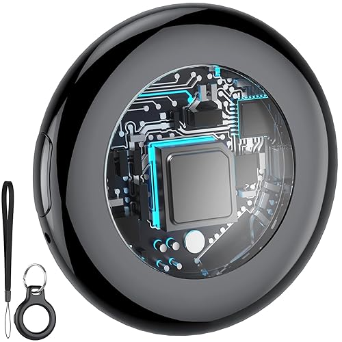 Air Tracker Tag Bluetooth Item Finder, Compatible with Apple Find My APP (iOS Only), 100dB Beep Smart Tag. Pure Black / 1 Pcs