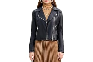 S P Y M Womens Faux Leather Jacket, Moto Biker Suede Coat